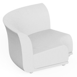 Canapé Sofa Vondom design Suave angle en tissu déperlant blanc Snow 1041