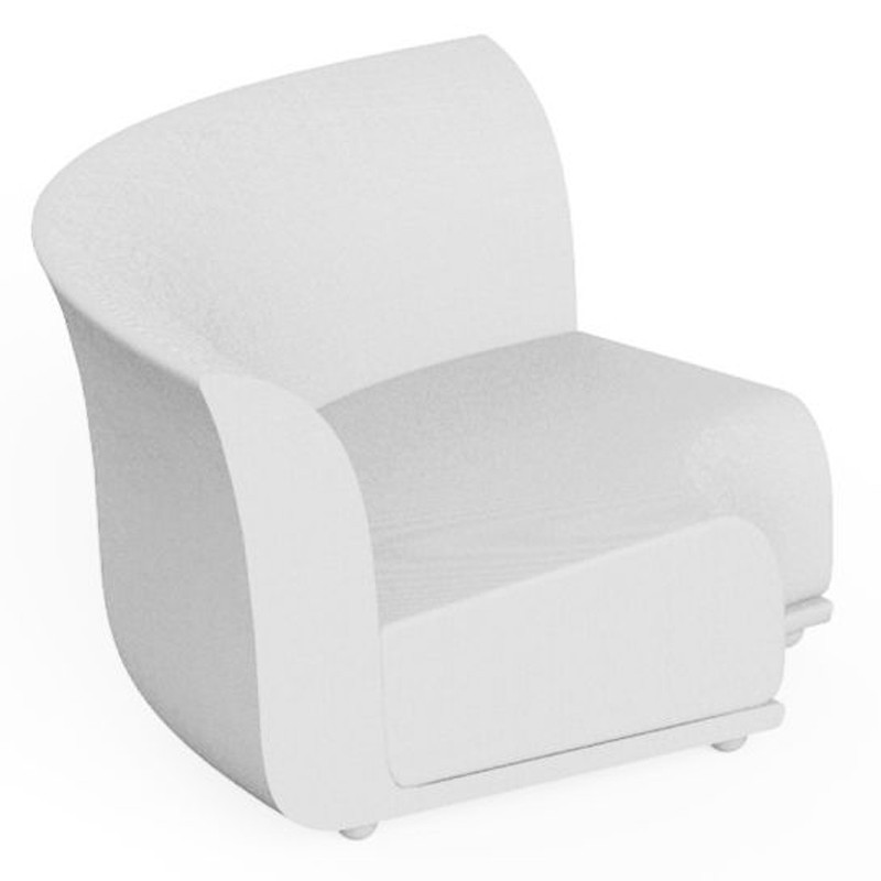 Canapé Sofa Vondom design Suave angle en tissu déperlant blanc Snow 1041