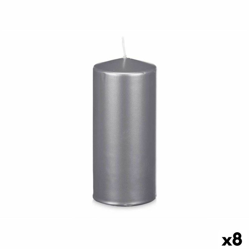 Vela Acorde 92547 Plateado 9 x 20 x 9 cm (8 Unidades)