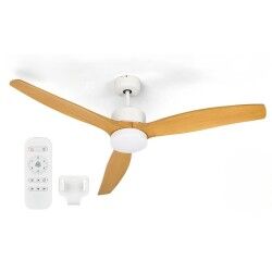 Ventilador de Techo con Luz Argon W-FC5288-3C1L W Blanco Marrón 40 W Ø 132 cm