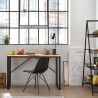 Bureau rectangulaire 120x60 bois clair et métal noir KosyForm