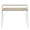 Bureau Light avec plateau en 110x60 et étagère en contreplaqué effet bois KosyForm
