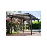 Carport Toit Plat 14.70m2 en aluminium et polycarbonate Habrita