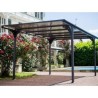 Carport Flachdach 14,70m2 aus Aluminium und Polycarbonat Habrita