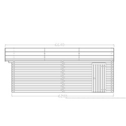 Garage Double en bois massif Habrita 42 m2