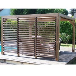 Lame orientabili bioclimatiche Pergola 11 m2 e demolitore laterale 3 m