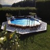 Piscine Bois Ubbink Océa 430 H120cm Liner gris