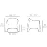 Lot de 4 Fauteuils Lounge Solid Vondom noir