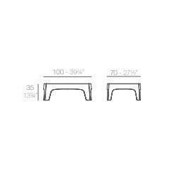 Lot de 4 Tables basses Vondom Solid blanc