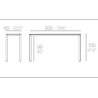 High table Frame Aluminum Vondom 140x60x105 black