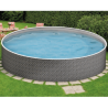 Piscina Azuro Round Grafite-branco 360x120