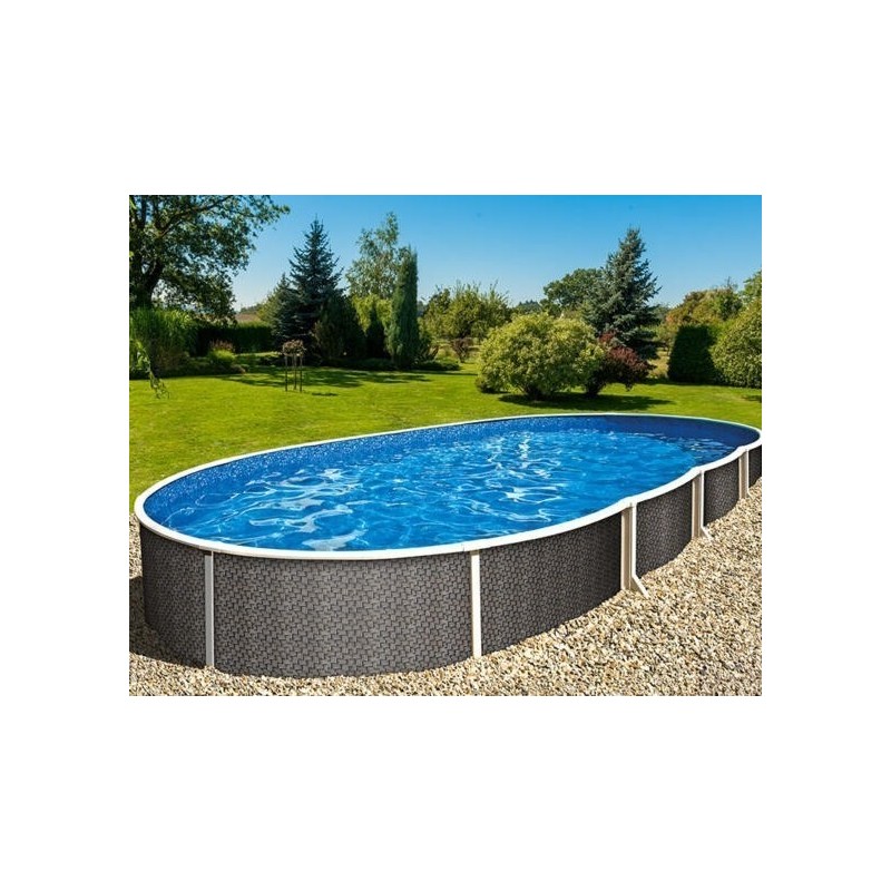 Swimming pool Azuro Round Graphite-white 360x120