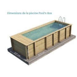 Urban Pool Procopi Holz 600 x 250 x H 133 Automatische Abdeckung
