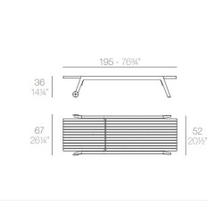 Conjunto de 4 espreguiçadeiras Spritz Vondom tomando sol