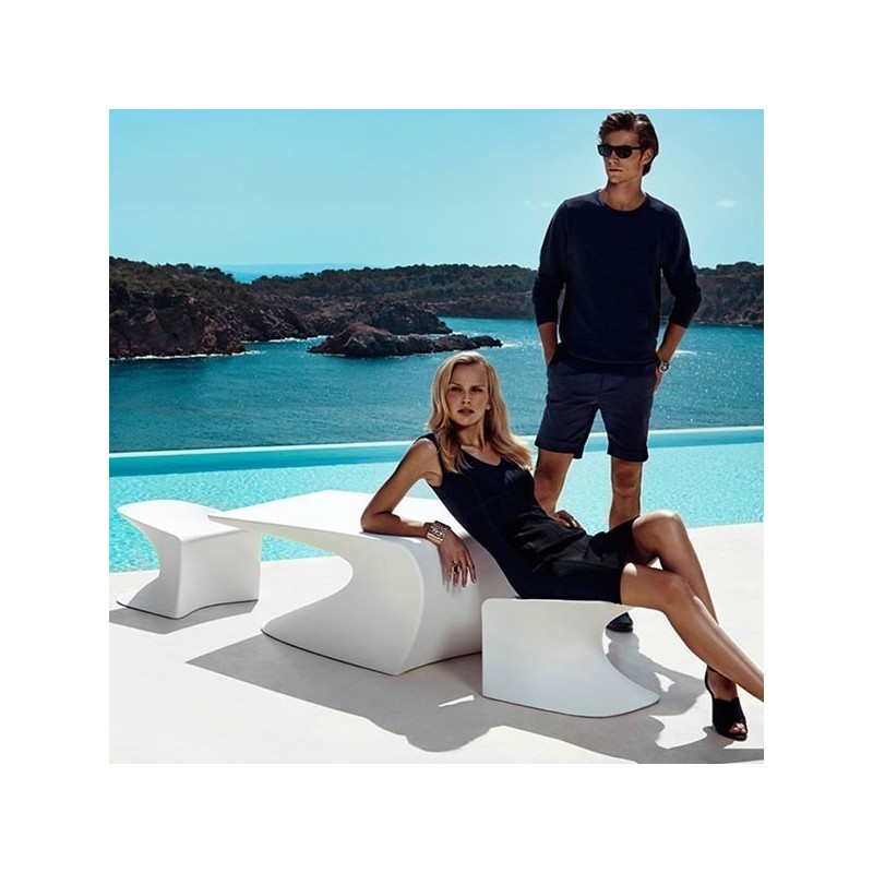 Ensemble Salon Wing Table et Tabourets bas Vondom Blanc