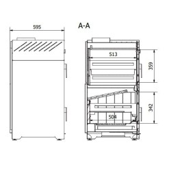 Insira Foyer de Cheminée à Bois Ferlux en Fonte 3 Grandes faces Vitreous 17kW