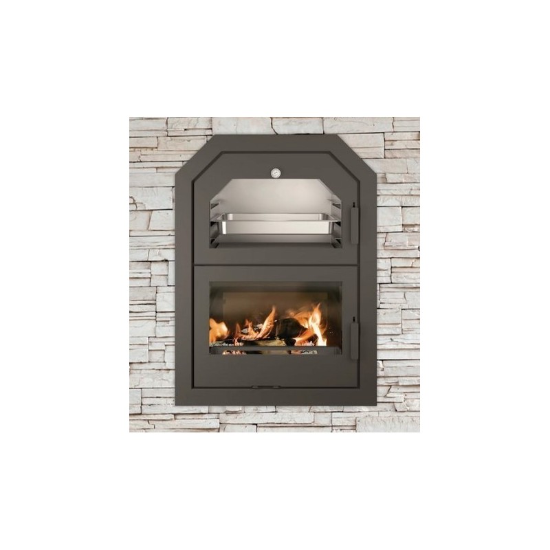 Ferlux Wood Stove with Forno 60 Built-in Oven16kW with glass