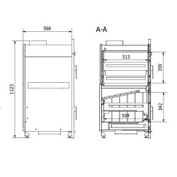 Stufa a legna Ferlux con forno da incasso Forno 6016kW con vetro
