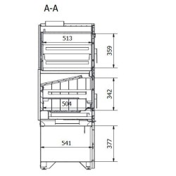 Fogão a Lenha Ferlux com Forno 60 Fornos de Aço16kW com vidro