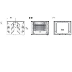 Fogão a Lenha Ferlux com Forno 60 Fornos de Aço16kW com vidro