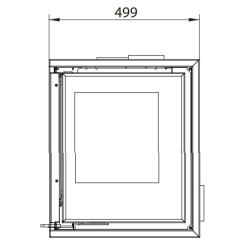 Wood Insert Ferlux Panoramic 90 Angle with 2 glazed sides 18 kW