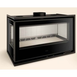 Insert à Bois Ferlux Panoramic 90 Angle avec 2 côtés vitrés 18 kW