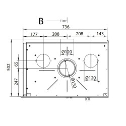Insert à Bois Ferlux Panoramic 70 Angle avec 2 côtés vitrés 15 kW