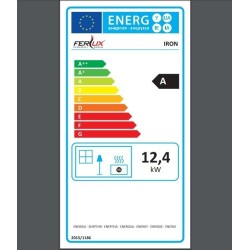 Insert à Bois Ferlux Iron en Fonte avec Turbo 16 kW