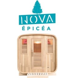 Sauna extérieur Gaïa Nova 6 places Holl’s en Epicea