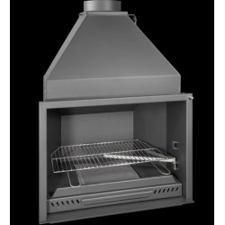 Stufa a legna Ferlux con forno Forno 60 in acciaio 16kW con vetro