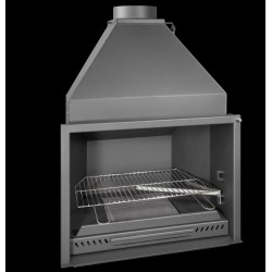 Stufa a legna Ferlux con forno Forno 60 in acciaio 16kW con vetro