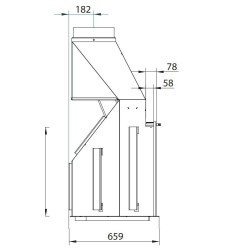 Ferlux Einbaugrill S100 Stahl mit Kapuze