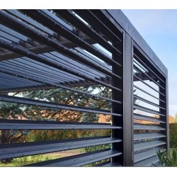 Pérgula bioclimática Habrita 10,8 m2 com saídas de alumínio móvel lado 3.6