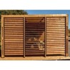 Pergolato in legno Habrita 614x341 con ventose mobili su tetto e 2 lati