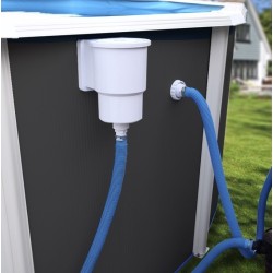 Piscine hors sol TOI Ibiza ovale 730x366x132 avec kit complet anthracite