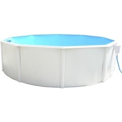 Piscine hors sol TOI Canarias ronde 350xH120 avec kit complet blanc