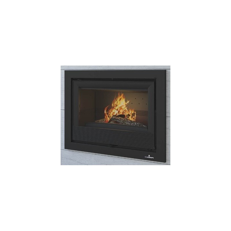 Wood insert 3 sides glazed Bronpi Paris 90-3-C 14kW with turbine