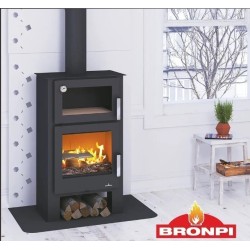 Fogão a lenha Bronpi Gijon 3C 11kW com pira