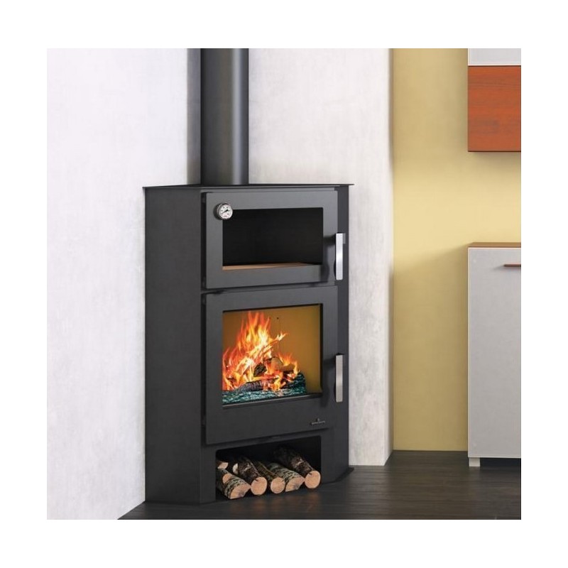 Poêle d'Angle à bois Bronpi Lerma 9kW avec Four