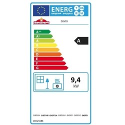 Bronpi Dover 9kW fogão a lenha redondo com pira