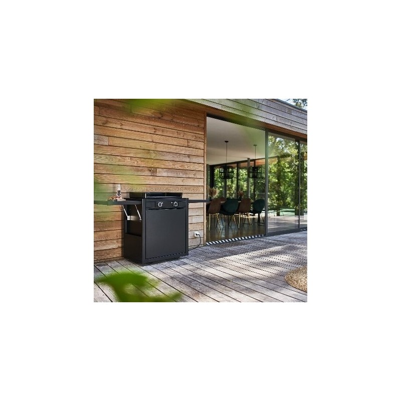 Modern Black 60 Forge Adour Trolley für Plancha.