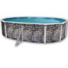 Above ground pool TOI Stone Grey oval 550x366xH120 with complete kit