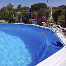 Piscina fuori terra TOI Mallorca ovale 730x366xH120 con kit completo Bianco