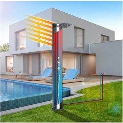 DouchDouche Hybride Dada Formidra Aluminium inox 40L avec douchette