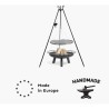 Braseiro e Tripé Porto Cook King 100cm com Grelha em Aço Inox
