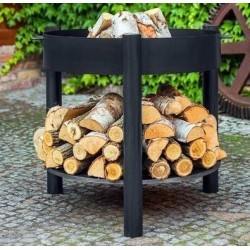 Viking King Brazier e Tripé 80cm com Grade em Aço Inox