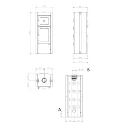 Poêle à bois avec Four Nordica Extraflame Ester Evo 9.5kW pierre Naturelle