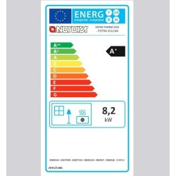Poêle à bois avec Four Nordica Extraflame Ester Evo 9.5kW pierre Naturelle