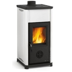 Estufa de leña Nordica Extraflame Tea 6.6kW blanco