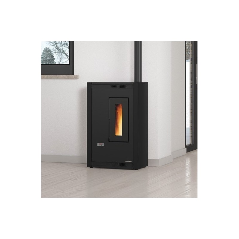 Poêle à granulés étroit ventilé La Nordica Extraflame Luisella 5kW Noir